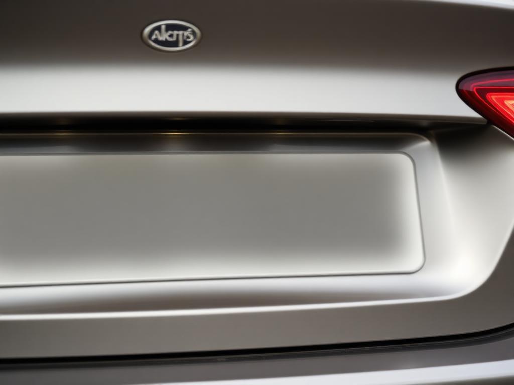 Example of a photograph showing the rear number plate area of a vehicle